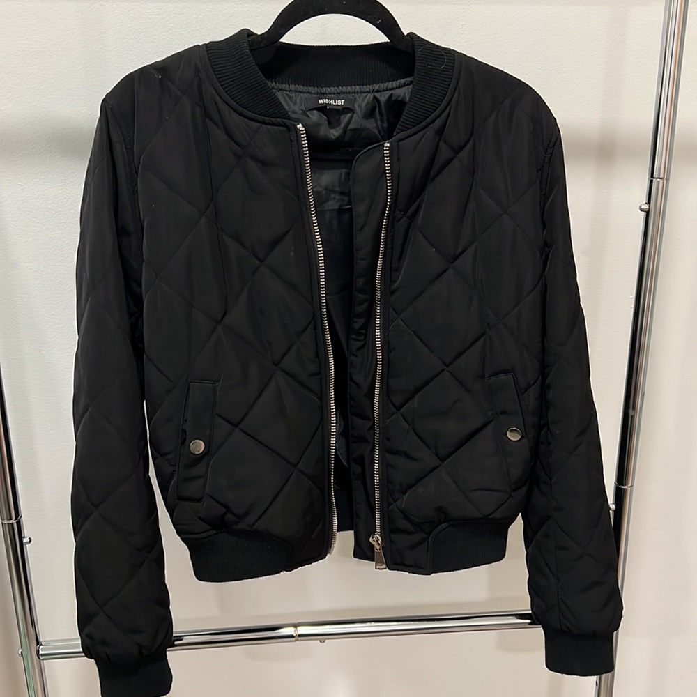 Black bomber jacket